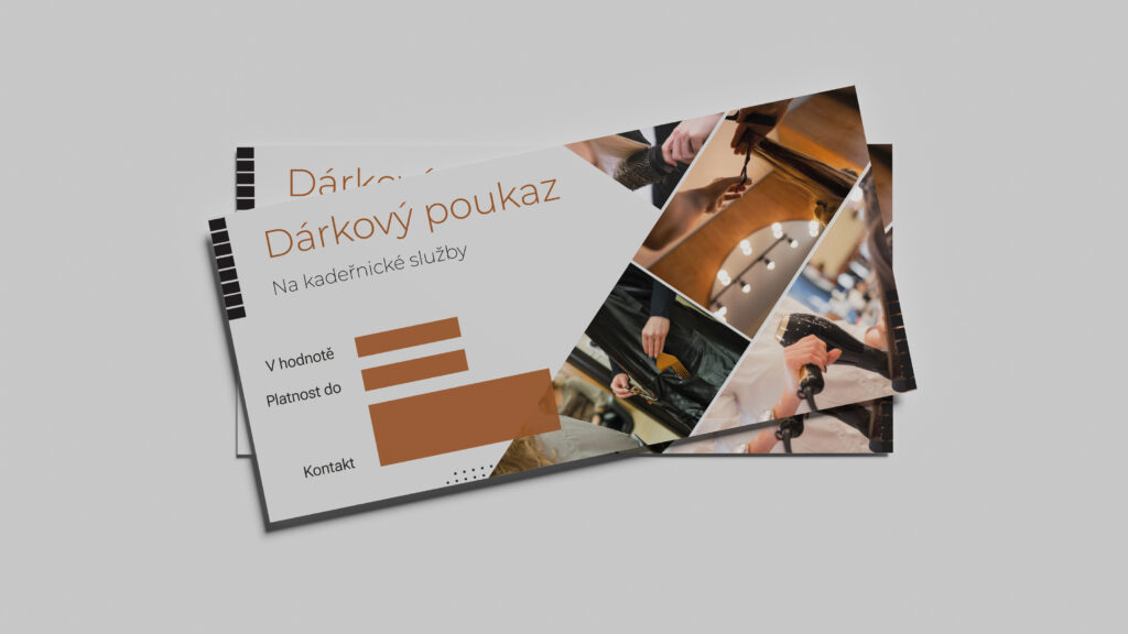Dárkový poukaz s grafickým designem