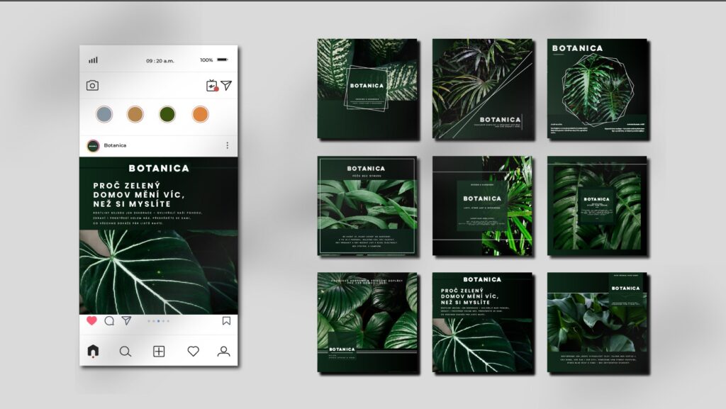 instagramové příspěvky pro květinářství