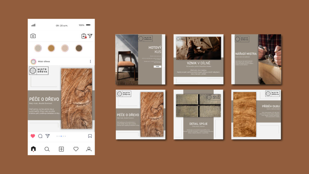 instagram post pro firmu mistr dřeva